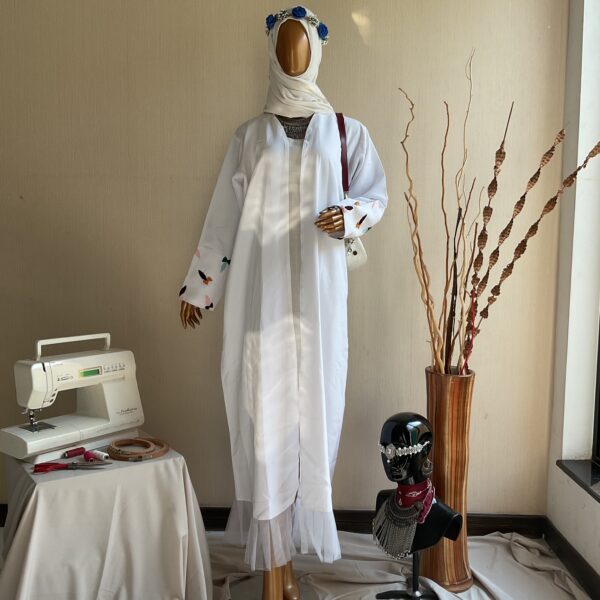 Winter White Abaya